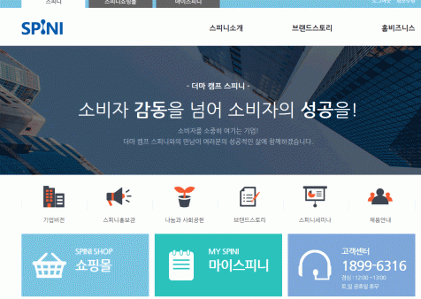 스피니(SPINI) 홈페이지 및 쇼핑몰 개발